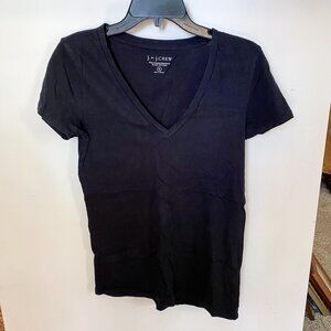 J. Crew Women's Black V-Neck Top